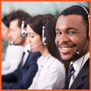 GAP - Service - Man Smiling at Call Center